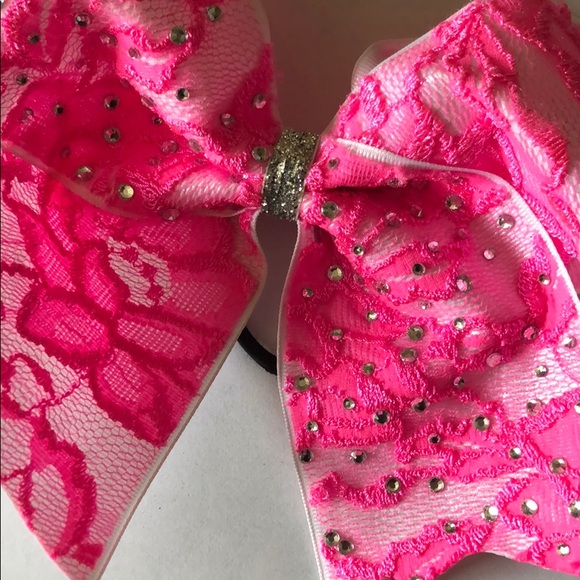 🎀 Bow - Pink Lace. - Picture 4 of 4